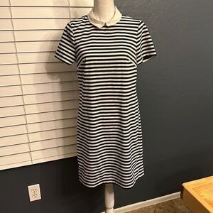 ‎Tommy Hilfiger black and white striped dress
